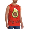 thumbnail image 2 of Kdxio Avocado Merry Christmas for Men's Muscle T-shirt,Sleeveless for Workout Running Athletic Gym Lounge Casual, 2 of 7