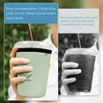 thumbnail image 5 of Set of 3 Packs Reusable Hot And Iced Coffee Cup Sleeve Neoprene Tumbler Sleeve Sage Green Leave(16,24,32oz), 5 of 8