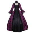 thumbnail image 1 of DuoJiaJ Robe Rétro Gothique Médiévale pour Femme Robe Femme Robe à Imprimé Floral Robes de Bal Vêtements de Théâtre Robe Élégante de Cosplay Performance Performance sur Terrain, 1 of 5