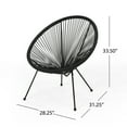 thumbnail image 4 of Major Outdoor Hammock Weave Chair with Steel Frame, Set of 2, Black Finish, 4 of 11