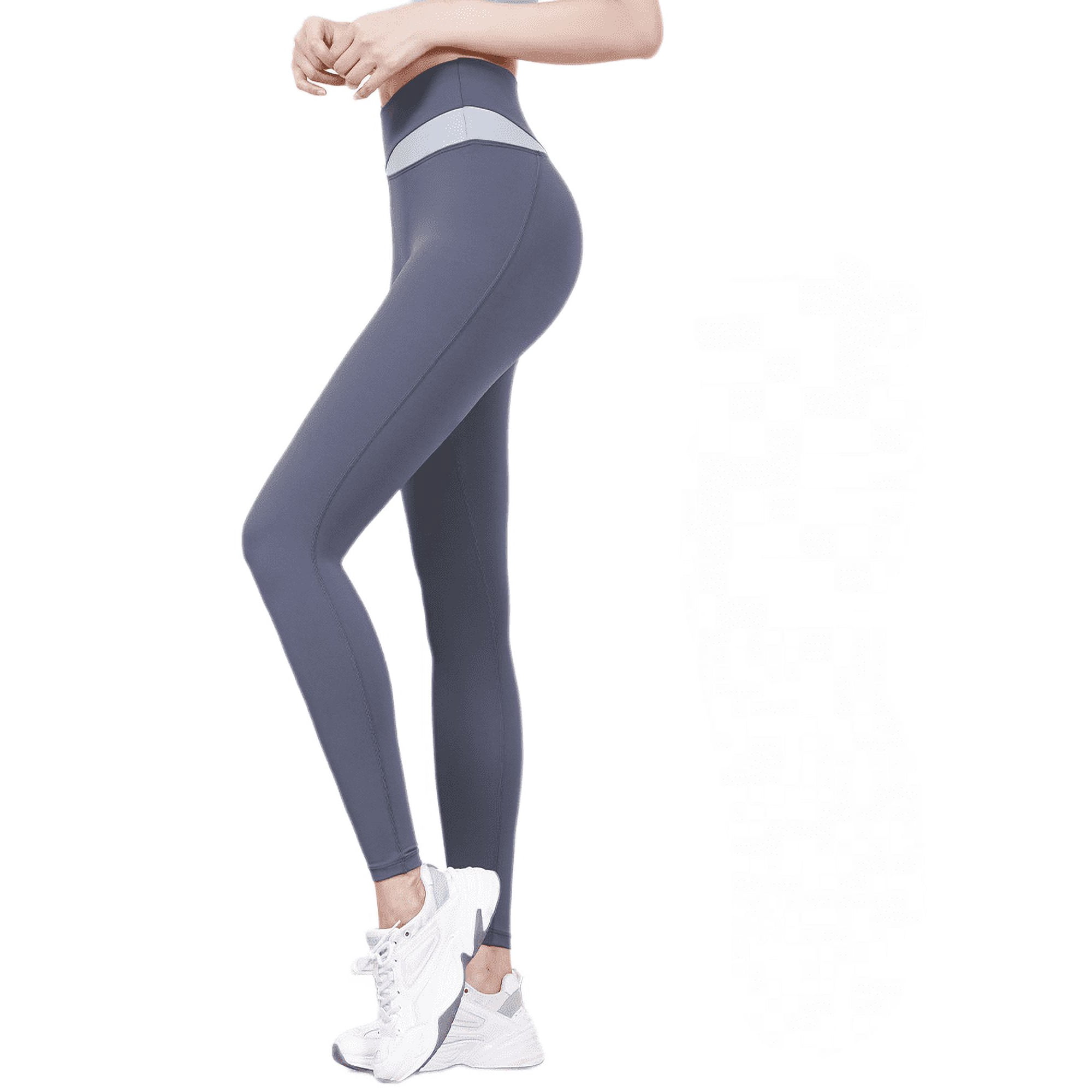 Yoga Pants Women s Hip Lifting Abdominal Elastic Cross Waist Quick Dry Sports Leggings Whale Blue M Walmart