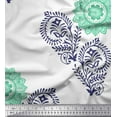 thumbnail image 1 of Soimoi Cotton Duck Fabric Paisley,Leaves & Floral Mandala Block Print Fabric by The Yard 42 Inch Wide, 1 of 1
