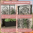 thumbnail image 6 of Metal Planter Box with Trellis, Raised Garden Bed with Trellis Privacy Screen, 62 inch Tall Planter Boxes for Climbing Plants, Flowers, Vegetables, Fruits, Balcony and Patio Decor (Black), 6 of 8