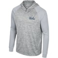 thumbnail image 2 of Men's Colosseum Gray UCLA Bruins Cybernetic Raglan Quarter-Zip Hooded Top, 2 of 3