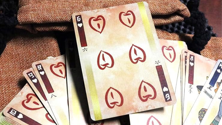 Kings Wild Project Ronin Playing Cards 4-Deck Set Spades, Clubs, Diamonds, and Hearts Clans - Standard Edition, Poker Size, Custom Index, Kuniyoshi-Inspired Samurai Artwork