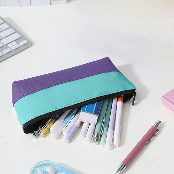 Estuche de almacenamiento, estuche de oficina, bolsa de lápices de gran capacidad, estuche portátil para bolígrafos, papelería de oficina, bolsa de maquillaje, organizador de escritorio para universit