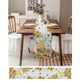 thumbnail image 6 of Gnomes Burlap Cotton Table Runner 13x36 Inches Short, Vintage Yellow Sunflower Summer Bee Grey Plaid Farmhouse Table Runners, Outdoor Dining Tablecloths Decor for Baby Shower/Party/Wedding, 6 of 6