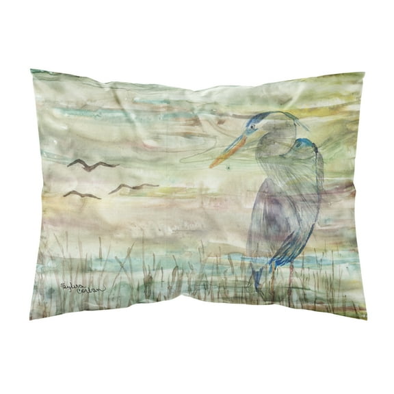 Blue Heron Sunset Fabric Standard Pillowcase