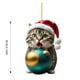 thumbnail image 3 of 2 Colgantes Navideños de Gatos, Acrílicos 2D, para Árbol de Navidad, Divertidos Adornos Navideños de Gatos, Colgantes Navideños, Joyas para Árbol de Navidad., 3 of 3