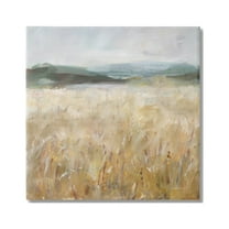 Stupell Industries Wheat Field Landscape Landscape Painting Gallery Wrapped Canvas Art Print Wall Art, 30 x 30
