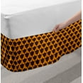 thumbnail image 2 of Victorian Bed Skirt, Classic Flower Petals Motif Tulip Bulbs in Contrast Tones Blossom, Elastic Bedskirt Dust Ruffle Wrap Around for Bedding Decor, 4 Sizes, Marigold and Dark Brown, by Ambesonne, 2 of 2