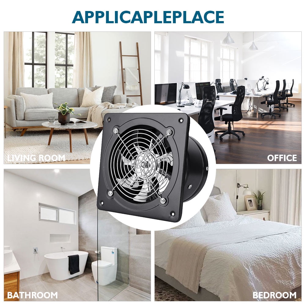 4 Inch Exhaust Fan,Wall Mounted Vent Fans,Ventilation Extractor Fan 110V Wall-Mounted Square Blower for Kitchen,Bathroom,laundry room