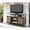 Oak, variant on Rustic Oak Tv Stand With Sliding Doors, Accommodates 58" Tvs, Organize Your Electronics 50-59 Inch Construction, Style