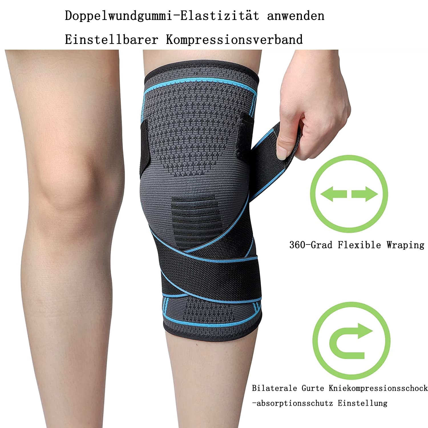 Sarapandan Knee Support for Men Women Sports Men Knee Pads Knee Support for Running Hiking Jogging Volleyball Arthritis Joint Pain Relief 2 Year Pack of 2 Sarapandan