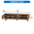 thumbnail image 6 of Dextrus Fluted TV Stand for 65" TVs, Modern Living Room Media Console with Adjustable Shelf & Power Outlets, Walnut, 6 of 9