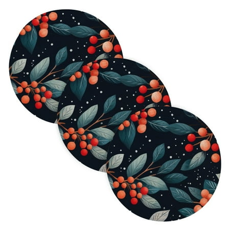 

3 Place Mat Pan Bowl Mat Teacup Mat 15x15x24 Inch Tray Mat Kitchen Pot Mat Hot Pot Mat Teapot Mat Table Protective Mat Christmas Fruit