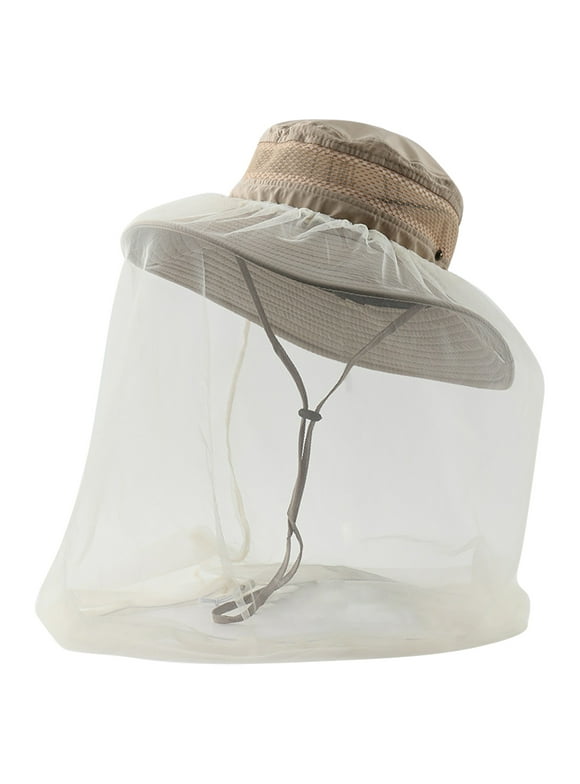 Sun Protection Mosquito Repellent Cap Quick-drying with Mesh Net Head-Protective Sun Hat Outdoor Supply