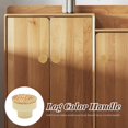 thumbnail image 3 of Perillas de cajón de madera de seis piezas de Color Natural, perillas de gabinete de ratán con tornillos para armario, muebles bohemios, 3 of 5