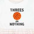 thumbnail image 4 of Inktastic Basketball Threes or Nothing Girls Baby Dress, 4 of 5