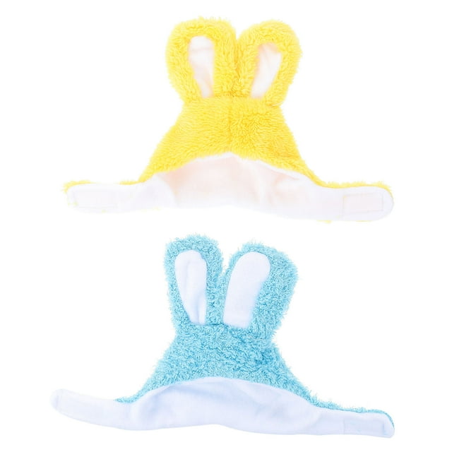 WHAMVOX 2pcs Adorable Pet Hats For Dogs Cats Cute Dog Hat With Vibrant Colors For Pets Holiday Outfits Rabbit Design