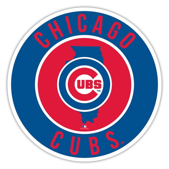 Chicago Cubs 15" State Circle Sign
