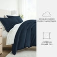 thumbnail image 5 of Comfort Canopy - Queen Bedding Bundle, Solid Duvet Cover Set, White Comforter and Patterned Sheet Set, 5 of 12