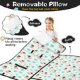 thumbnail image 3 of Cow and Mug Blue Pattern Toddler Nap Mat with Pillow & Blanket, Soft Sleeping Mat for Preschool Daycare Travel Sleepovers, 3 of 6