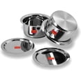 thumbnail image 2 of Sumeet 2 Pcs Stainless Steel Induction Bottom (Encapsulated Bottom) Induction & Gas Stove Friendly Container Set/Tope/Cookware Set With Lids Size No.11 & No.12 (1.25 Ltr & 1.7 Ltr), 2 of 5