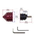 thumbnail image 2 of Handle Bar End CNC Spike Red For Honda CBR RR Slug Weight Slider Bullet Point, 2 of 2