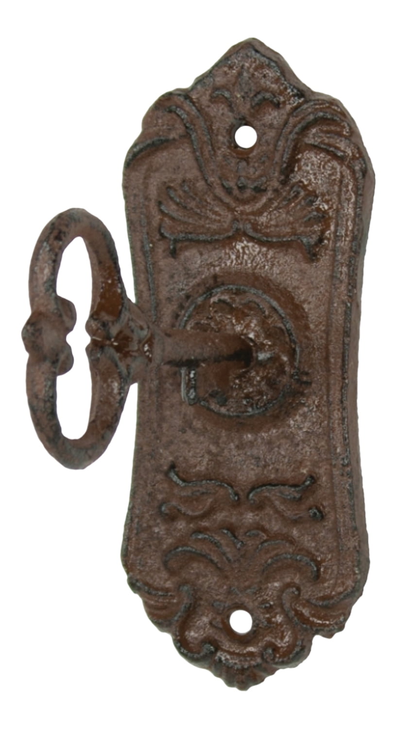 Vintage Door Knob Style Decorative Pewter Wall Hook 1 Piece Brown/Black