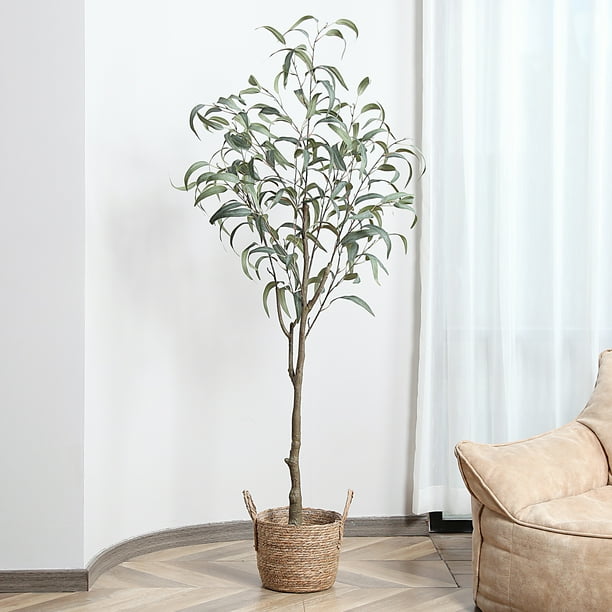 Artificial Eucalyptus Tree 5FT Tall Fake Eucalyptus Plants Large Faux