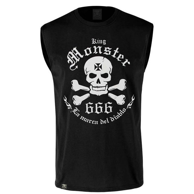 Playera Negra Sin Mangas Mediana Logo Kingmonster