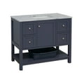 thumbnail image 6 of Lakeshore 42" Bathroom Vanity with Marine Gray Cabinet and Carrara Marble Top, 6 of 6