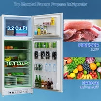 Smad Propane Refrigerator 13.4 cu.ft Top Freezer 110V/LPG, Garage RV Cottages Chalets OffGrid