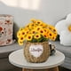 thumbnail image 5 of Arreglo de flores artificiales en cesta | Ramo de lona con rosas amarillas, moradas y rojas | Regalo para el Día de la Madre, Pascua y San Valentín para mujer | Decoración para el hogar, la cocina, 5 of 6
