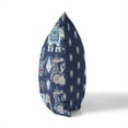 thumbnail image 2 of Elegant Elephant Paisley Indoor/Outdoor Pillow in Blue 20x20, 2 of 6