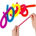 thumbnail image 1 of Fideos de cuerda de gelatina elástica, juego de juguetes sensoriales de goma gruesa para calmar y relajar a los niños, regalos y premios de fiesta de cumpleaños (paquete de 6), 1 of 5