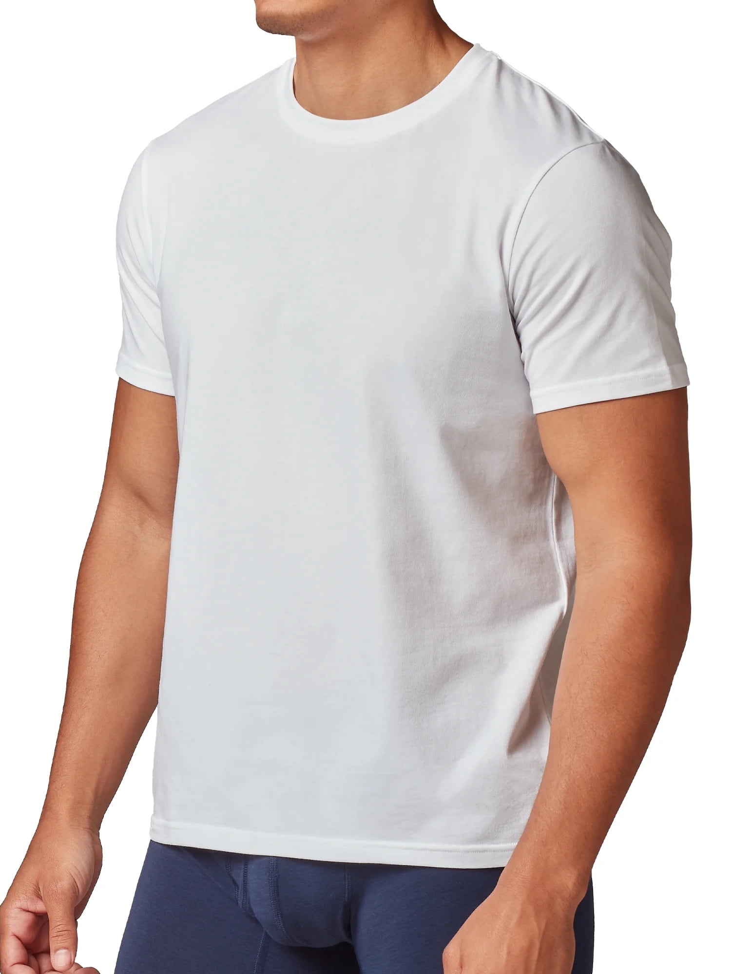 Wrangler Crew Neck Cotton Stretch Soft Undershirts for Men, 6-Pack (S-3XL)
