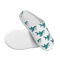 thumbnail image 3 of Lsque Cartoon Shark Pattern Womens Comfort Cotton on Scuff With Memory Foam and Anti-skid Sole Slipper-37/38, 3 of 7