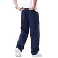 thumbnail image 6 of Domuza Mens Baggy Sweatpants Wide Leg Y2k Track Pants Windbreak Stretch Casual Pants for 2027 Trendy Blue S, 6 of 7