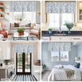 thumbnail image 5 of Blue Christmas Farmhouse Short Window Curtain Valances, Xmas Snowflake Snowman Rod Pocket Kitchen Valances for Living Room Bedroom Bathroom Cafe 42" x 12", 5 of 8