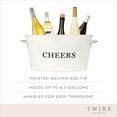 thumbnail image 3 of Twine Cheers Galvanized Tub for Drinks, Beer, Wine, Champagne, Ice, Outdoor, 3 of 9