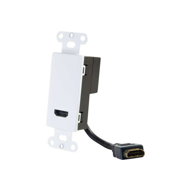 C2G Plaque Murale Décorative HDMI Passage - Blanc - Plaque Murale - Blanc