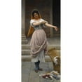thumbnail image 3 of Eugen von Blaas 14x24 Black Modern Framed Museum Art Print Titled - The Laundress (1899), 3 of 5