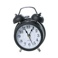 thumbnail image 4 of Reloj despertador analógico antiguo, silencioso, con alarma fuerte y luz de fondo para adolescentes. Negro, 4 of 9