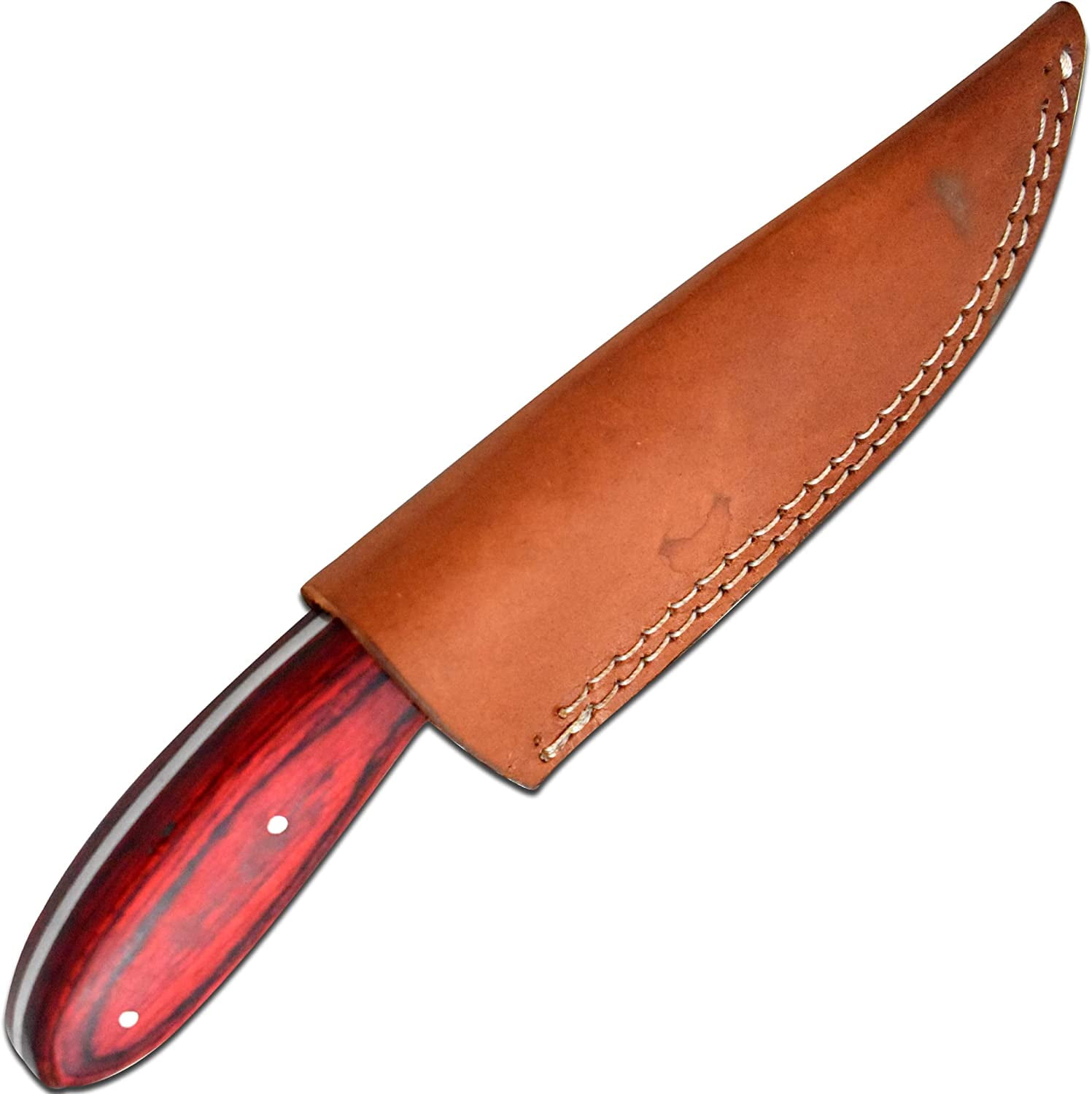 Wild Turkey Handmade 8.5" High Carbon Steel Fixed Blade Hunting EDC Knife with Sheath