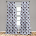thumbnail image 5 of Ambesonne Pirates Curtains, Jolly Roger on Stripes, Pair of 28"x95", Multicolor, 5 of 5