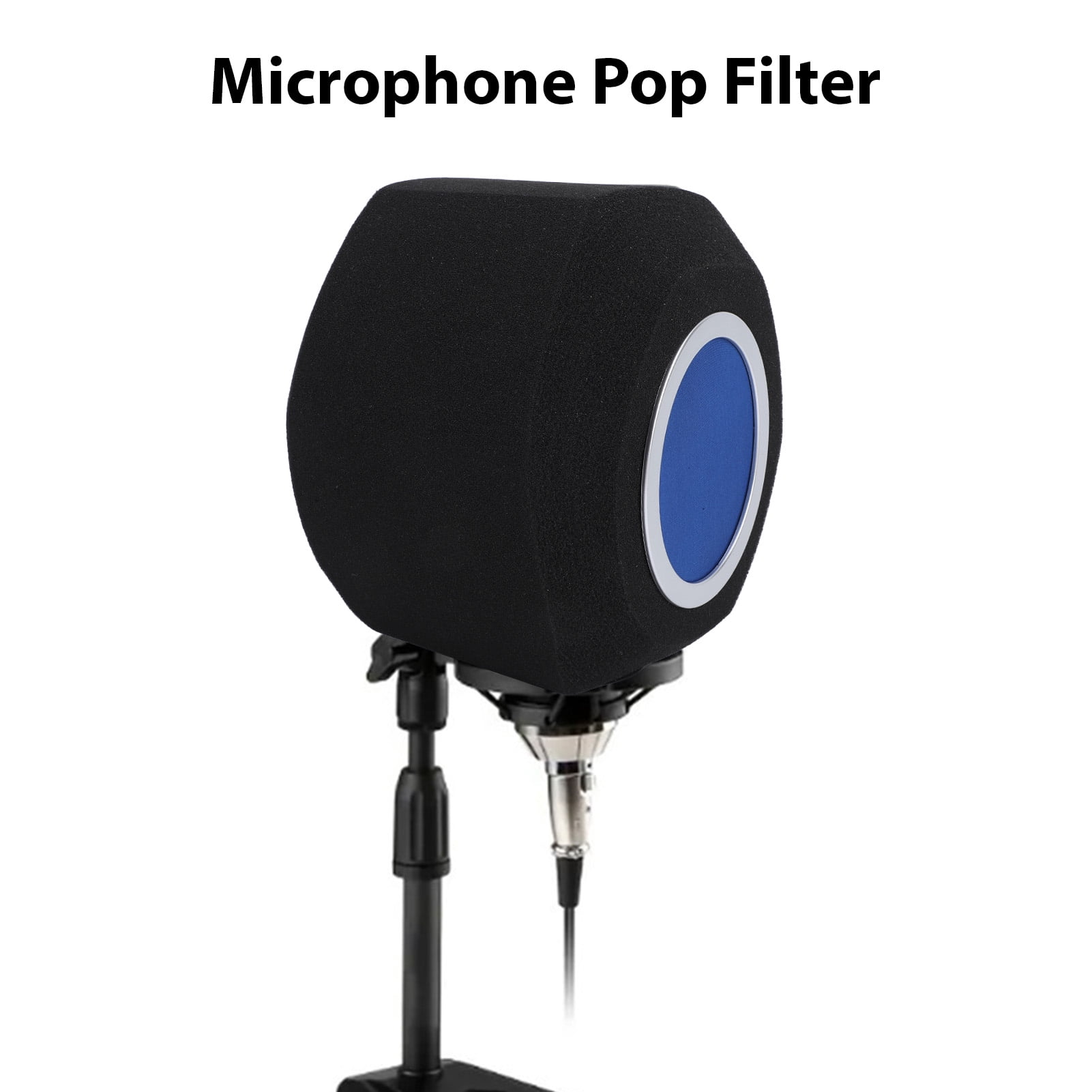 Instrument Accessory Professional Portable Windscreen Foam Cover Mic Pop Filter Studio Acoustic Noise Reduction for Condenser Dynamic Microphones Ideal for Recording and Streaming