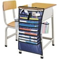 thumbnail image 1 of Desk Side Hanging Bag Classroom Space Saver Caddy Storage Book Organizer Heavy Duty Paper File Sorter Rack Shelf Stationery Holder Water Bottle Pouch for Student, 1 of 7
