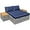 Navy Blue, variant on Devoko Outdoor Daybed Set Multifunctional Patio Day Bed Rattan Lounge Bed with 2 Side Tables for Backyard Porch Poolside Lawn Beach (Beige White)